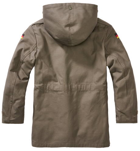 Parka enfant Brandit BW coton doublure d'hiver amovible capuche doublée et cinq poches