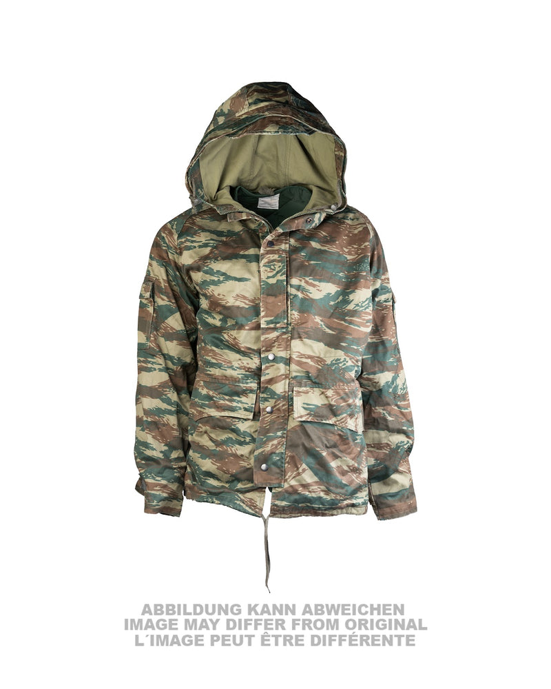 Parka grecque à capuche et doublure nylon, coton-polyester, surplus d'occasion