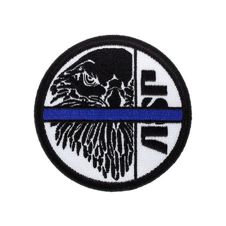 Patch ASP Blue Line, aigle brodé et fixation auto-agrippante, 7,62 cm de diamètre