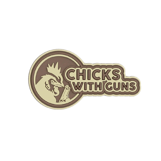 Morale patch CHICKS WITH GUNS COYOTE 101 Inc - Coyote - Welkit.com