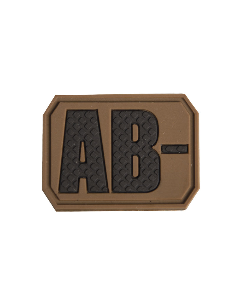 Patch groupe sanguin AB négatif Mil-Tec en PVC 3,8 x 2,8 cm dos auto-agrippant
