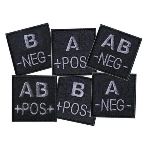 Patch groupe sanguin basse visibilité Tissu
