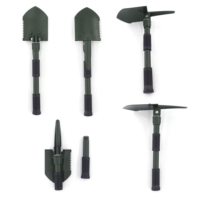 Pelle de survie OPEX démontable multifonctions acier au carbone lame 13 x 9,3 cm