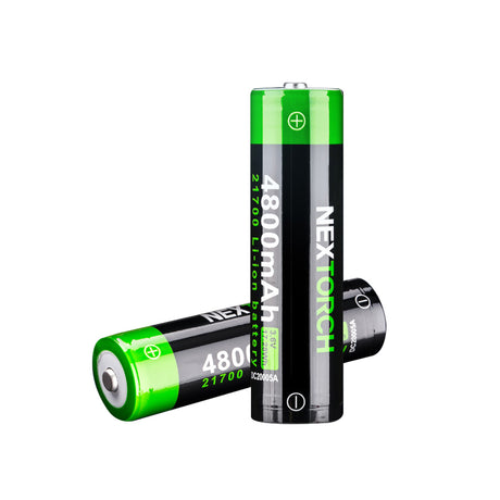 Pile Nextorch 21700 4800 mAh lithium-ion 3,6 V haute capacité pour lampes puissantes