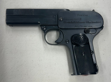 Pistolet Dreyse 7.65 Semi-Automatique 1907 avec marquages réglementaires ALCX