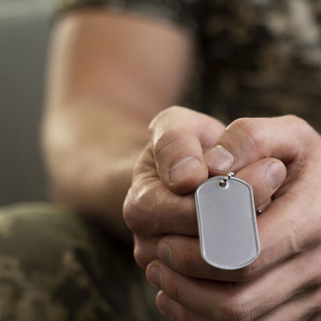 Plaque d'identité militaire Patrol Equipement acier inoxydable 304 49 x 27 mm