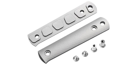 Plaquettes de manche Boker BFF Packlite en titane usiné 8,4 cm avec visserie