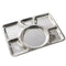 Plateau-repas Mil-Tec en acier inoxydable 6 compartiments 40 x 30 cm empilable 460 g