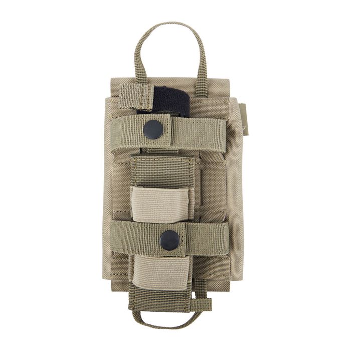 Pochette IFAK Ares avec porte-garrot et porte-ciseaux, gaine et insert amovible, fixation MOLLE