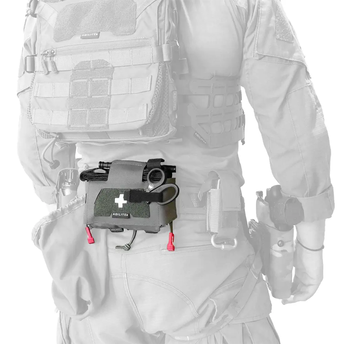 Pochette de premiers secours Agilite MD2 IFAK vendue vide à ouverture ambidextre