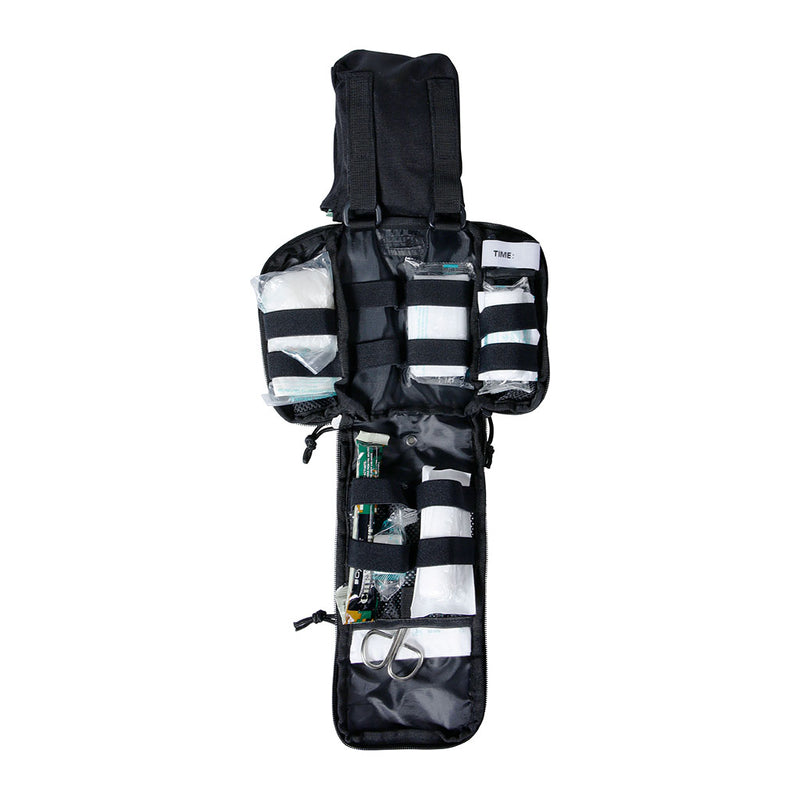 Pochette médicale Ares MOLLE détachable à ouverture complète et compartiments élastiques