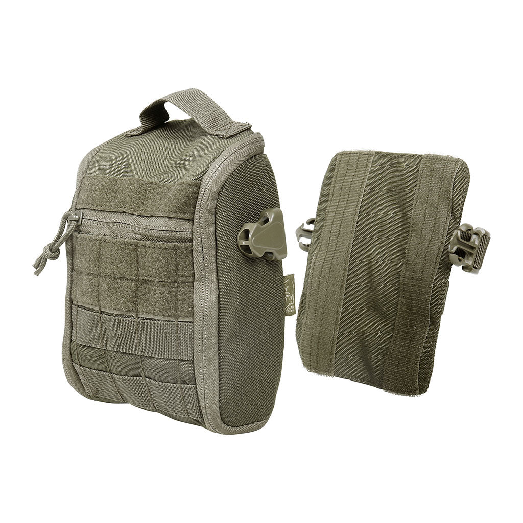 Pochette médicale Ares MOLLE détachable à ouverture complète et compartiments élastiques