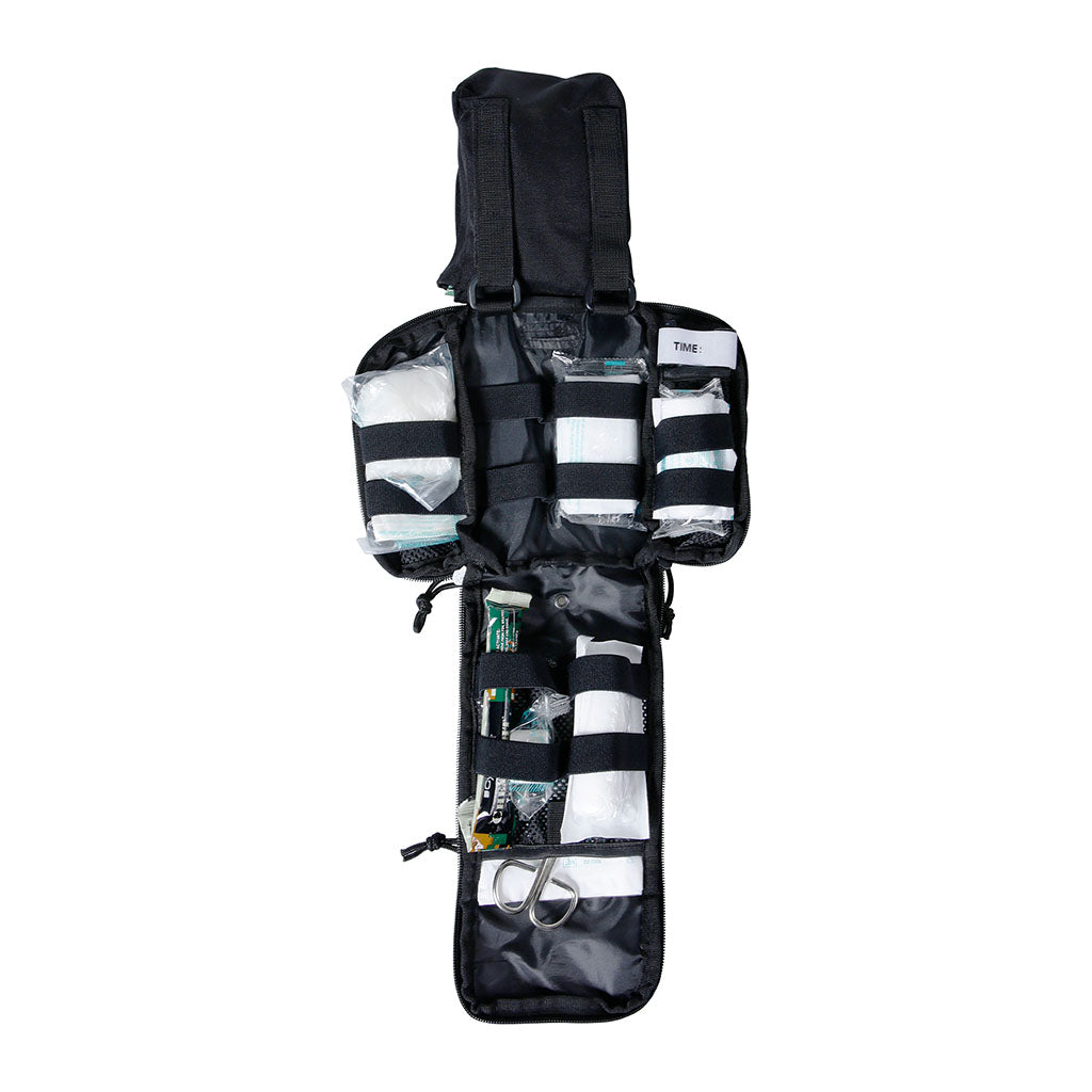 Pochette médicale Ares MOLLE détachable à ouverture complète et compartiments élastiques