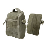 Pochette médicale Ares MOLLE détachable à ouverture complète et compartiments élastiques
