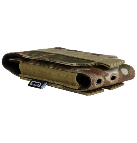 Pochette téléphone Brandit MOLLE grand format doublure souple passages de câble