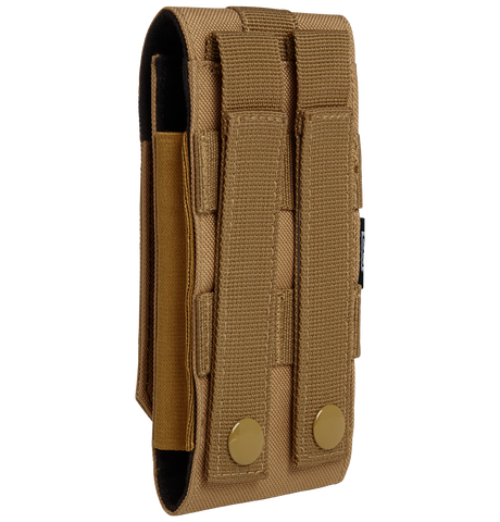 Pochette téléphone Brandit MOLLE grand format doublure souple passages de câble