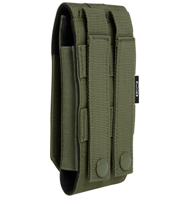 Pochette téléphone Brandit MOLLE grand format doublure souple passages de câble