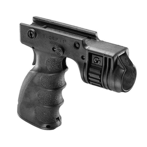 Poignée avant FAB Defense T-GRIP avec support de lampe tactique jusqu'à 1 pouce pour rail Picatinny