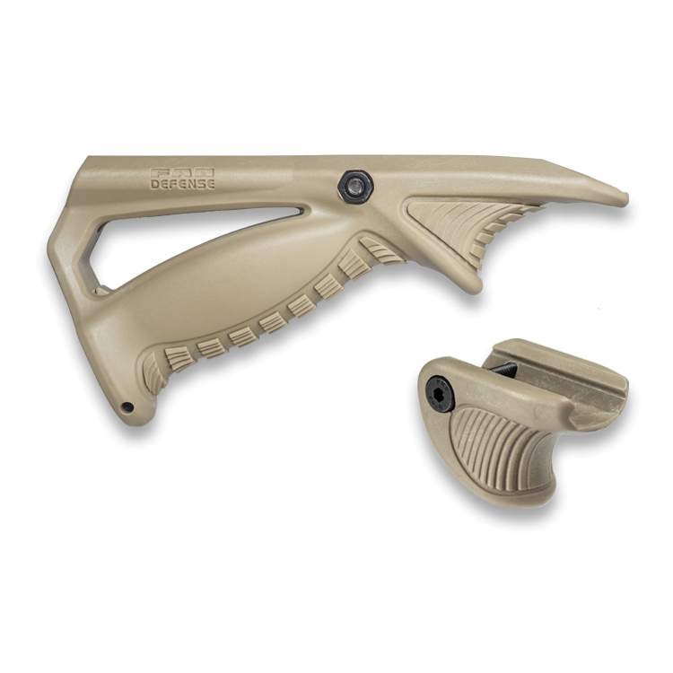 Poignée avant ergonomique FAB Defense PTK + VTS Combo avec support de pouce pour rail Picatinny