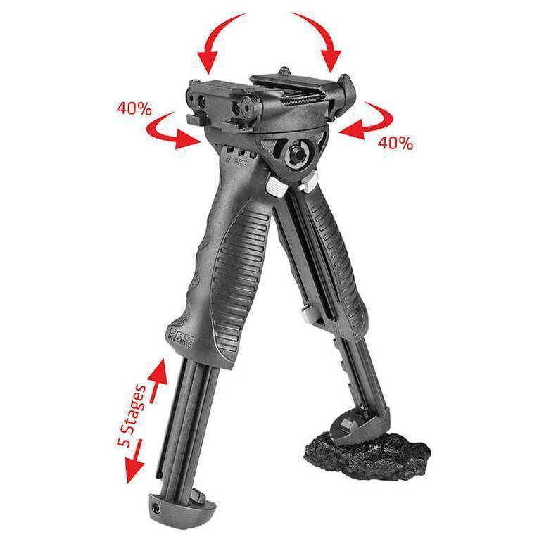 Poignée avant rotative et bipied tactique FAB Defense T POD G2