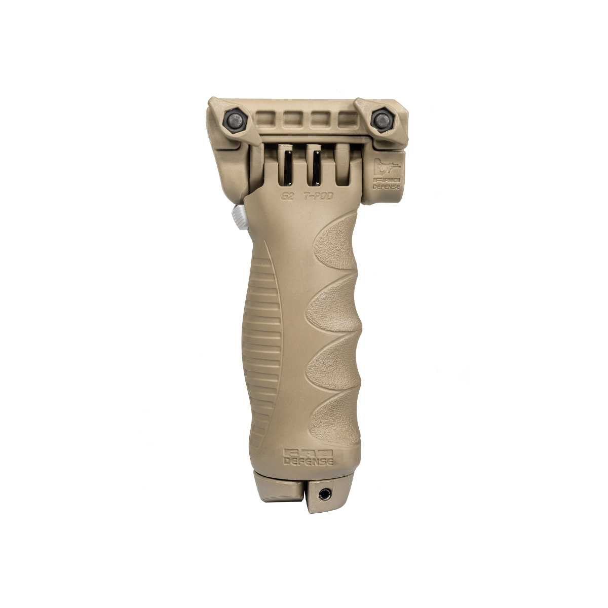 Poignée-bipied FAB Defense T-POD G2 QR à fixation rapide et jambes réglables pour rail Picatinny