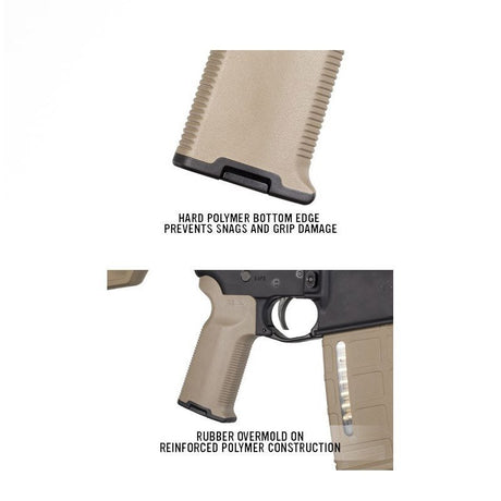 Poignée pistolet MOE-K2+ Magpul pour AR15 et M4 surmoulage caoutchouc trappe de rangement