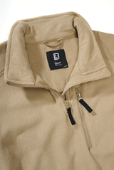 Polaire Brandit Fleece Troyer Ripstop 170 g/m² épaules et coudes renforcés poche de bras