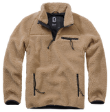 Polaire Brandit Teddyfleece Troyer doublée col montant quatre poches et bas élastiqué