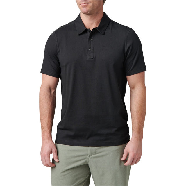 Polo Archer Crest 5.11 Tactical coton pima extensible à col deux parties