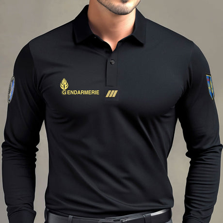 Polo Gendarmerie Mobile Patrol Equipement manches longues Cooldry 180 g/m²