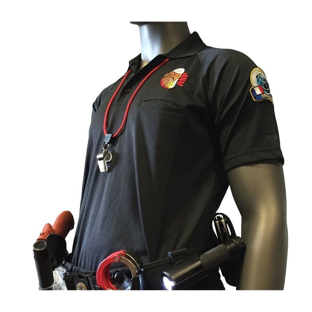 Polo Instructor ASP en polyester hydrofuge traité antimicrobien à col restant plat