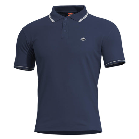Polo Pentagon Aniketos en piqué CVC coton polyester 220 g/m² à col anti-roulement