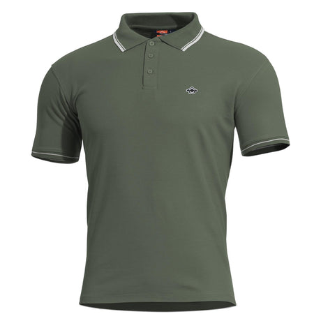Polo Pentagon Aniketos en piqué CVC coton polyester 220 g/m² à col anti-roulement
