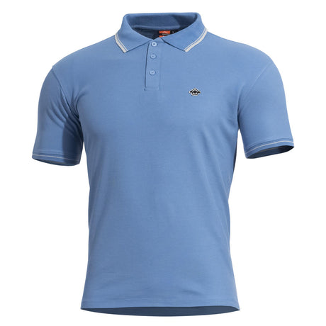 Polo Pentagon Aniketos en piqué CVC coton polyester 220 g/m² à col anti-roulement