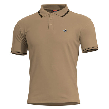 Polo Pentagon Aniketos en piqué CVC coton polyester 220 g/m² à col anti-roulement