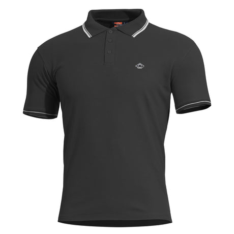 Polo Pentagon Aniketos en piqué CVC coton polyester 220 g/m² à col anti-roulement