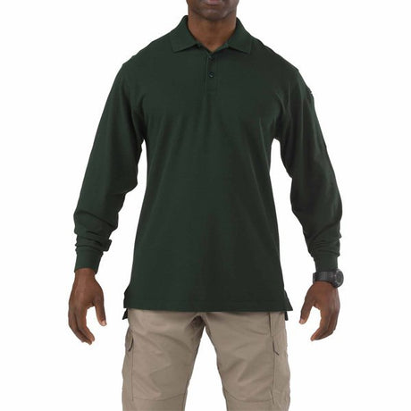 Polo Professionnel manches longues 5.11 Tactical coton piqué 193 g prélavé