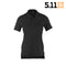 Polo Utility femme 5.11 Tactical coton polyester à coupe longue fendue