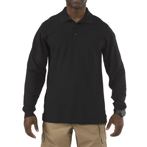Polo Utility manches longues 5.11 Tactical coton polyester à coupe longue