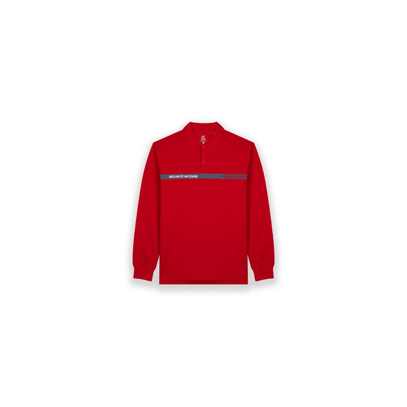 Polo de sécurité incendie GK Safetek manches longues 100 % coton double surpiqûre