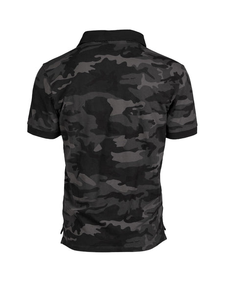 Polo tactique Mil-Tec en coton piqué prélavé à col boutonné et fentes latérales