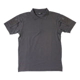 Polo tactique col à glissière coton polyester élasthanne deux poches de manche