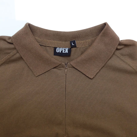 Polo tactique col à glissière coton polyester élasthanne deux poches de manche