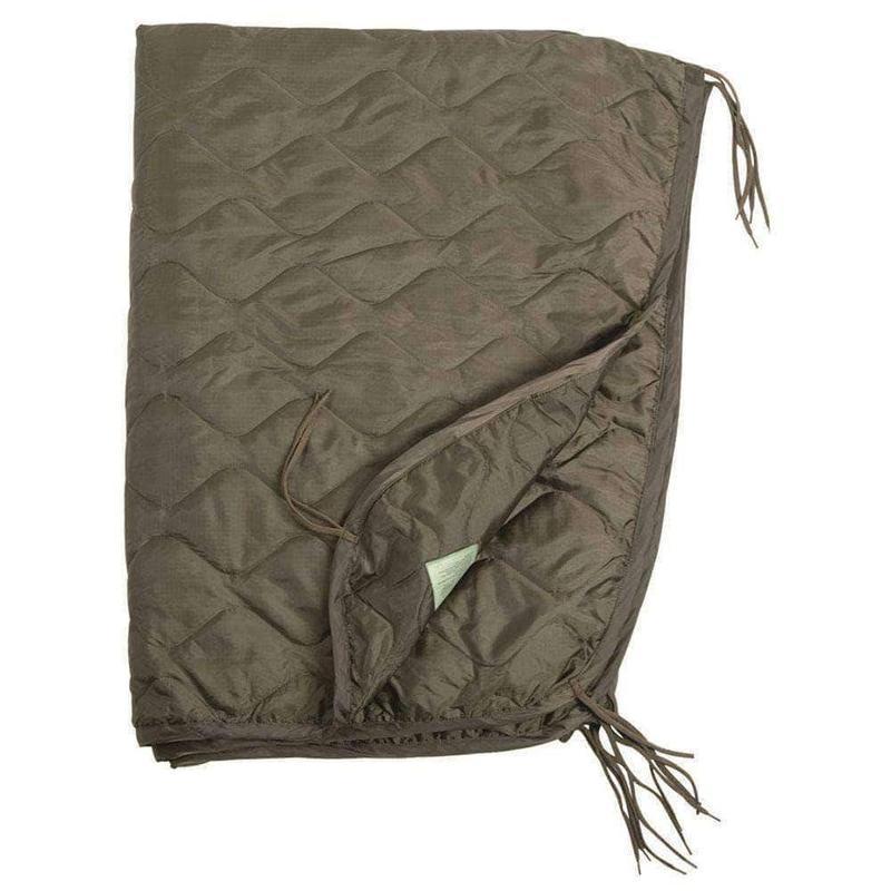Poncho Liner Mil-Tec polyester matelassé 210 × 150 cm 800 g avec sac de transport