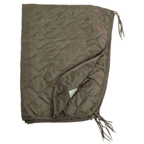 Poncho Liner Mil-Tec polyester matelassé 210 × 150 cm 800 g avec sac de transport