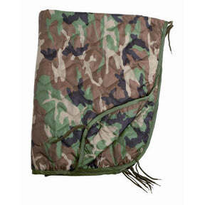 Poncho Liner Mil-Tec polyester matelassé 210 × 150 cm 800 g avec sac de transport
