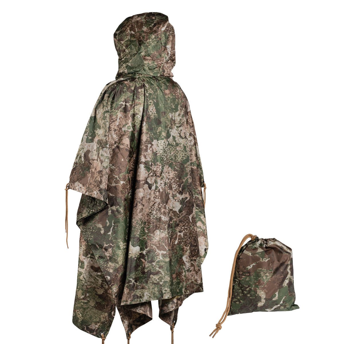 Poncho Mil-Tec CIV-TEC ripstop polyester enduit PVC colonne d'eau 5 000 mm multi-usages