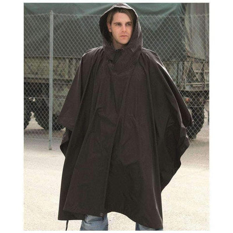 Poncho Mil-Tec type US Army en polyester 210T ripstop enduit polyvinyle colonne d'eau 5000 mm