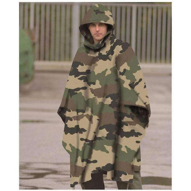 Poncho Mil-Tec type US Army en polyester 210T ripstop enduit polyvinyle colonne d'eau 5000 mm