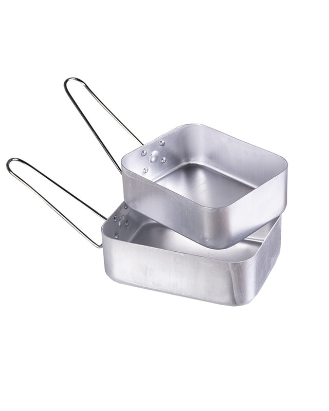 Popote britannique Mil-Tec deux pièces en aluminium anodisé avec anses pliables